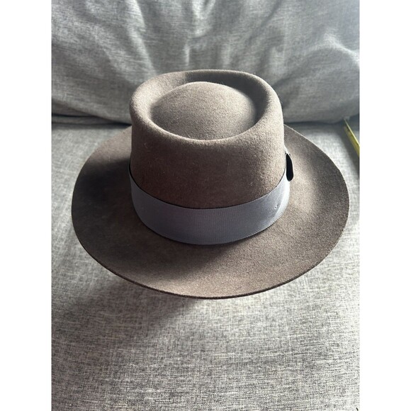 BRIXTON Bison Brown WOOL GAIN HAT NWOT SIZE Small - Picture 1 of 6